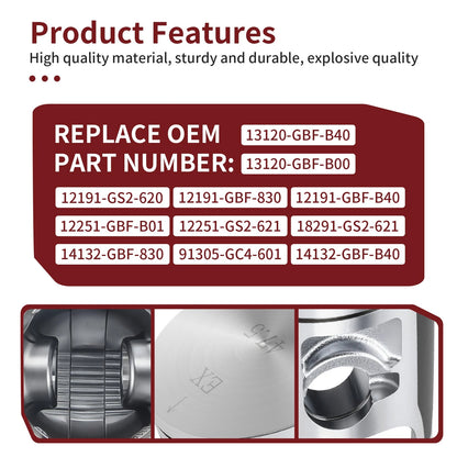 47.5mm Size B Piston & Rings Gasket Kit for Honda CR85R (2003–2007)
