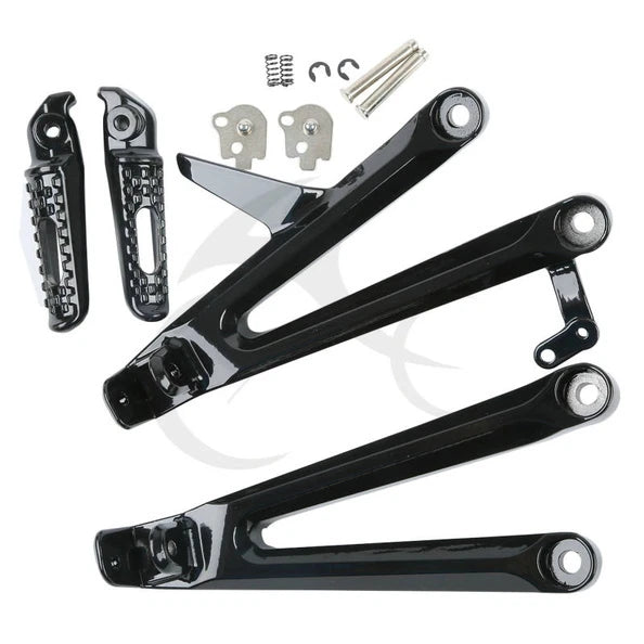 Black Rear Passenger Foot Pegs Set for Honda CBR1000RR (2004-2007)