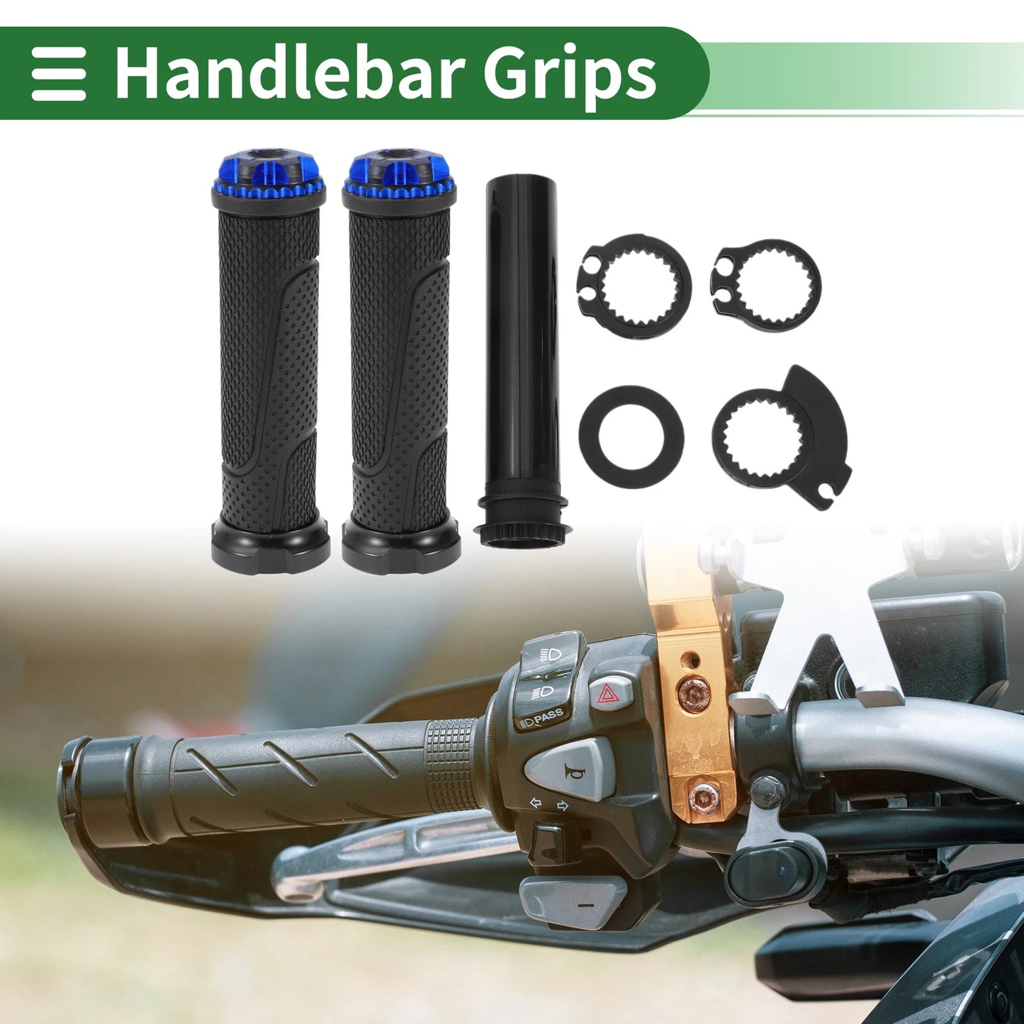 Grips / 7/8 22mm / Hand Grips Diamond Line Pattern for Motorcycle