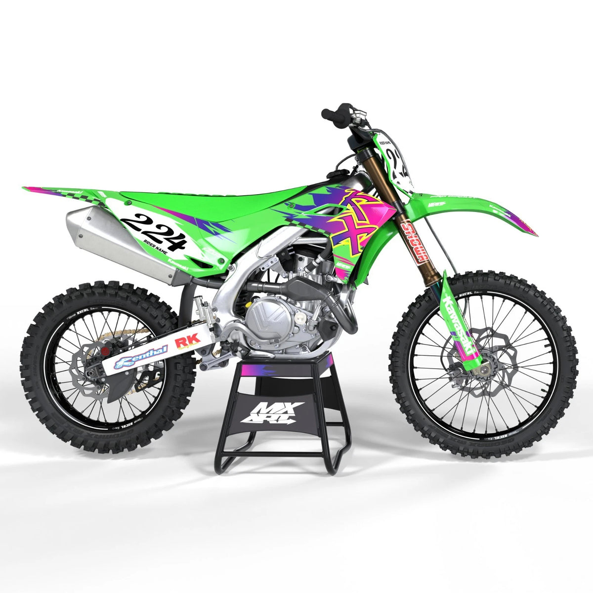 Custom Sticker Kit for Kawasaki KLX 140 (2008-2018) Junction Style Decals