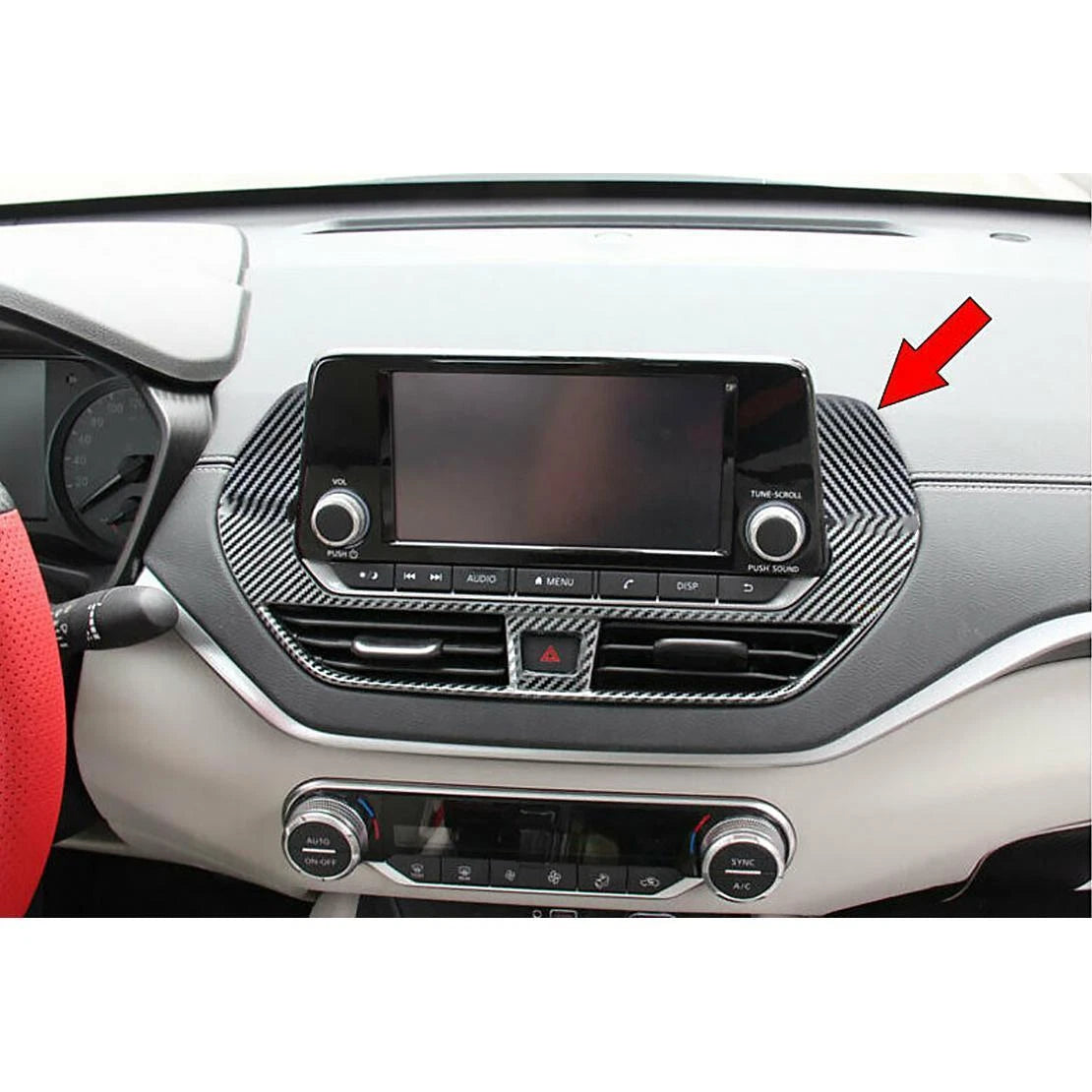 Central Console Navigation Frame Trim for Nissan Teana Altima (2019-2020)