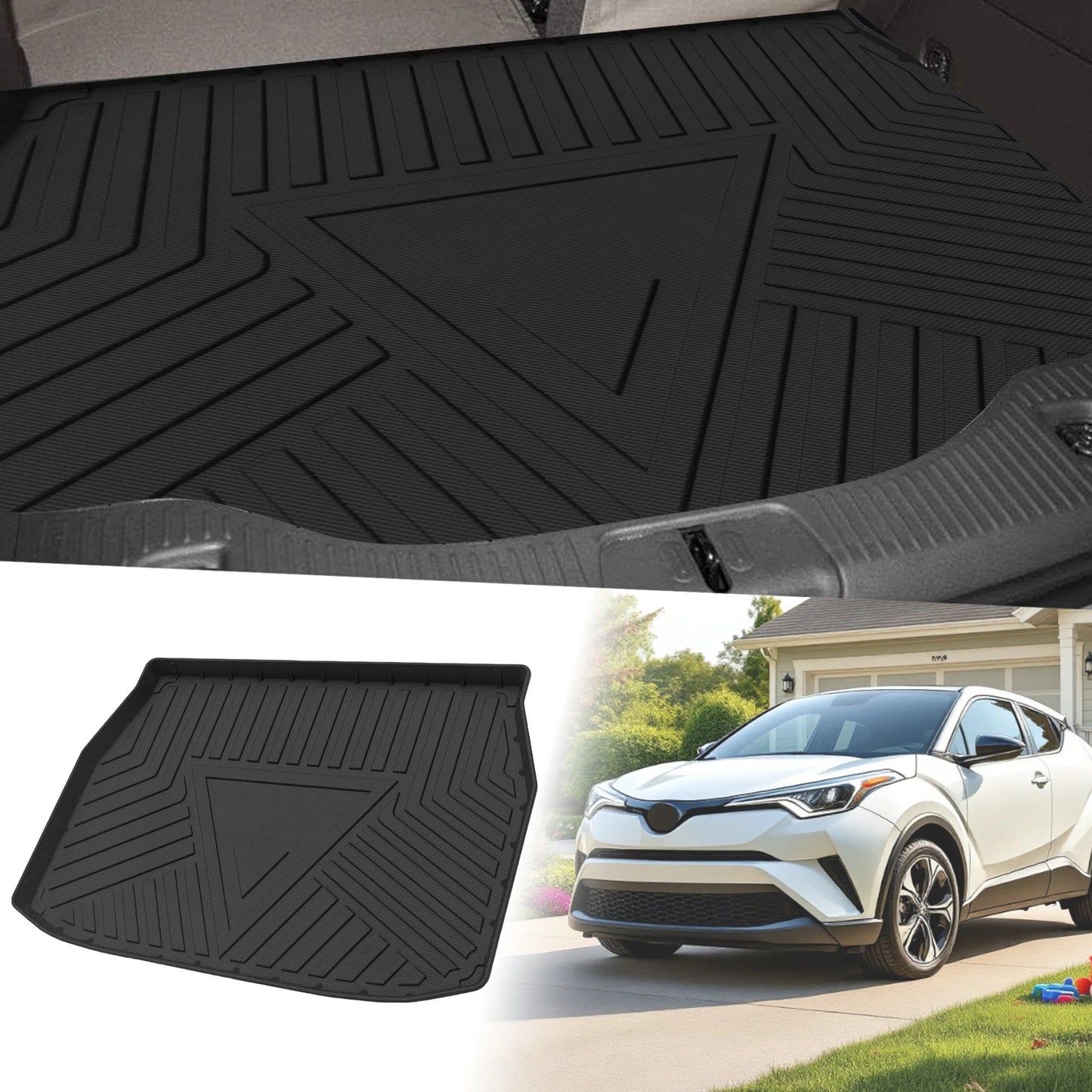 Flat Face / 1 Pc / Cargo Liner Rear Trunk Mat for Toyota C-HR (2018–2023)