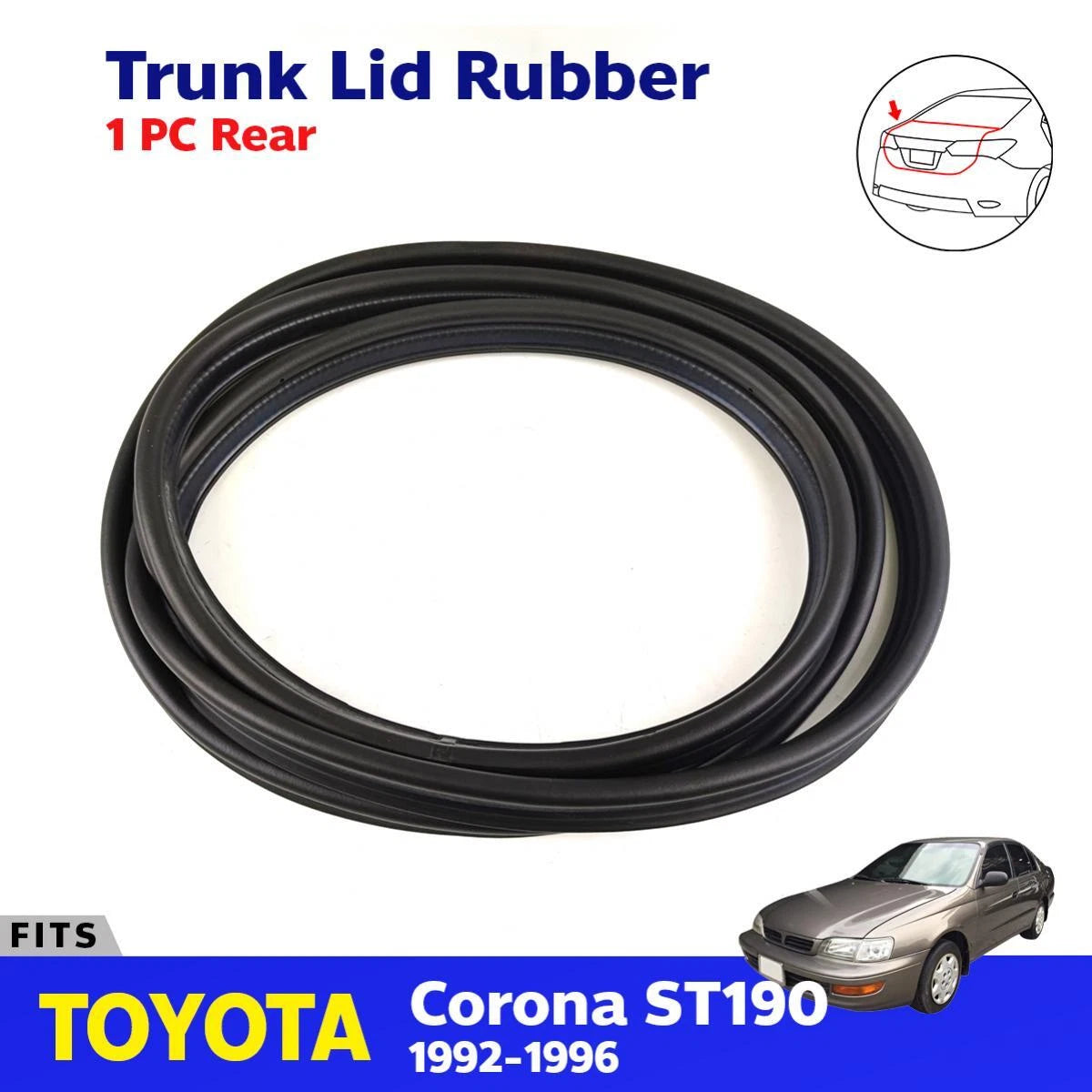 Trunk Lid Luggage Rubber Seal Fits Toyota Corona ST190 AT190 Sedan 1992-96 D08