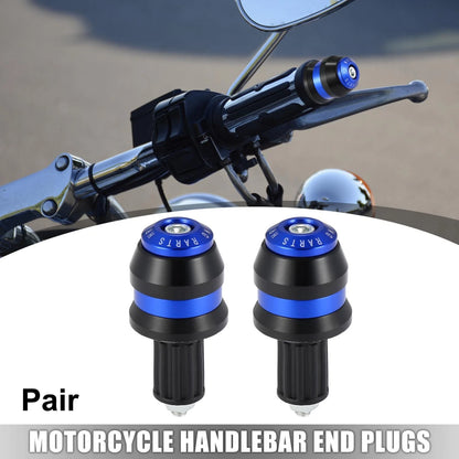 1 Pair Handlebar End Plugs 7/8" 22mm for Motorcycles Dirt Bikes Scooters