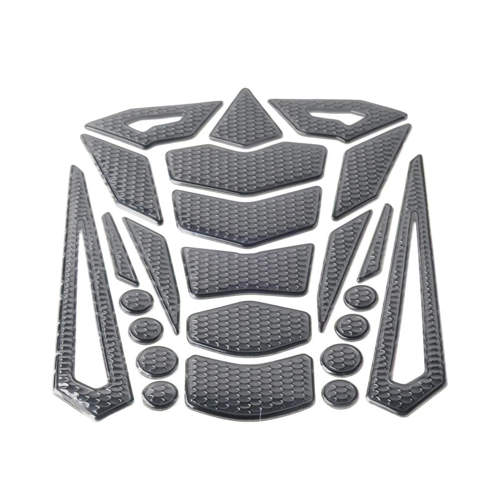 Black Motorcycle Oil Fuel Tank Pad Cover Guard Protector Decal Sticker