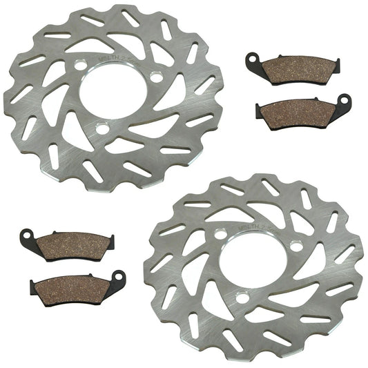 2 x Front Disc Wave Rotors, Pads for Honda TRX700XX Sportrax (2008–2009)