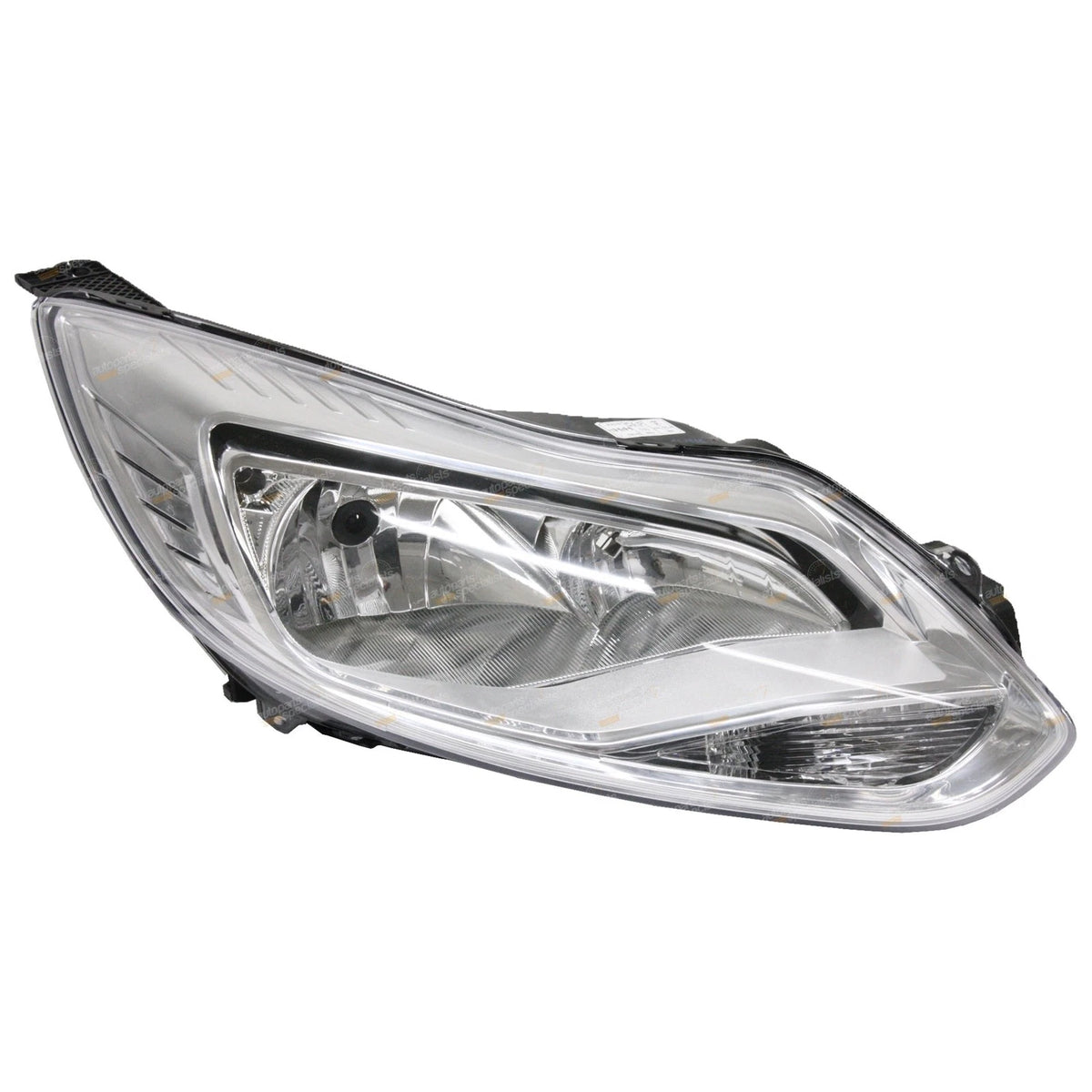 LH+RH Chrome Non-Xenon Headlights Pair for Ford Focus LW Hatch/Sedan