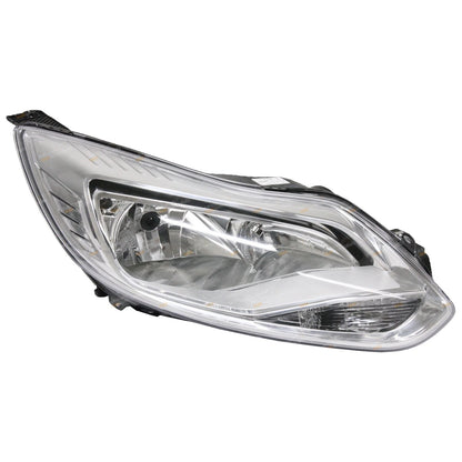 LH+RH Chrome Non-Xenon Headlights Pair for Ford Focus LW Hatch/Sedan