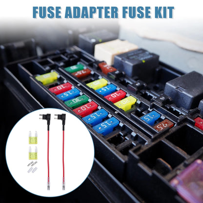32V Mini Fuse Tap Adapter Kit  20A Blade Fuses for Cars, Boats