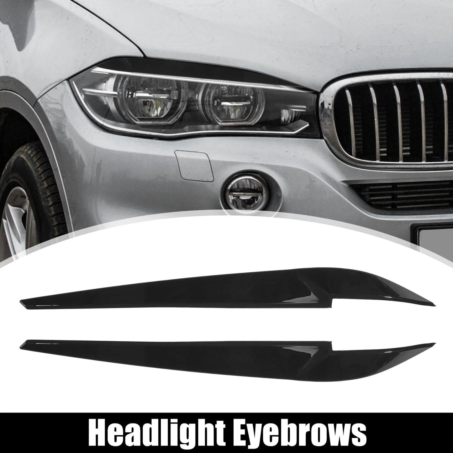 Headlight Eye Lid Cover Stickers  Black for BMW X5 X6