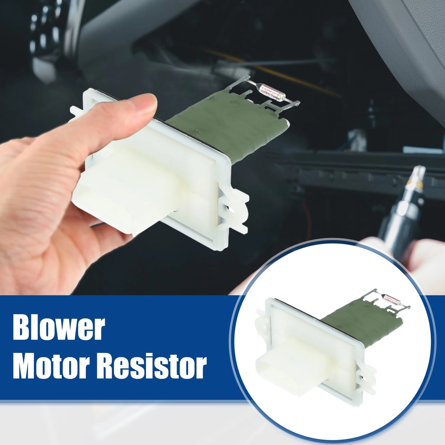 Blower Motor Resistor Replacement White/Green 1 Pc for Dodge Dakota(1987-2011)