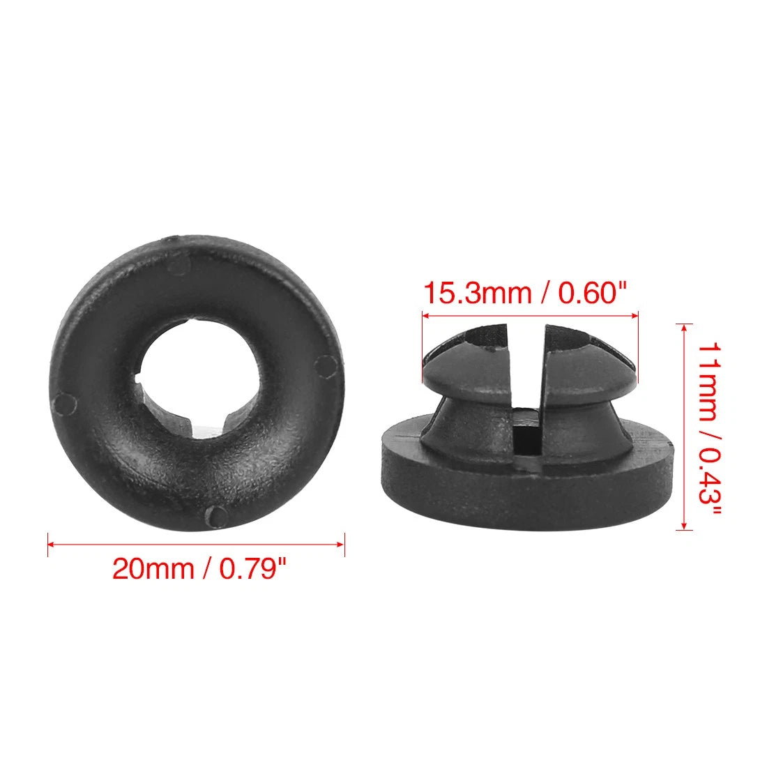 10 x 20mm Car Hood Prop Rod Clips for Honda Accord, CRV, Civic, City