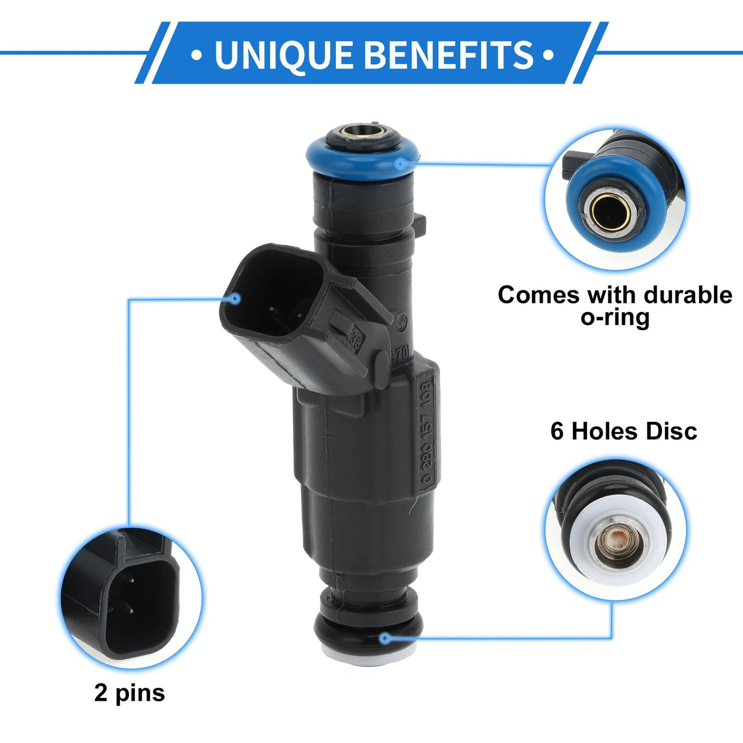 Fuel Injector 1 Pc for Chevrolet Aveo (2010-2016)