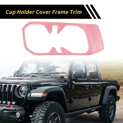 Cup Holder Cover Trim for Jeep Wrangler JL JLU (2018-2024) Pink 1 Pc
