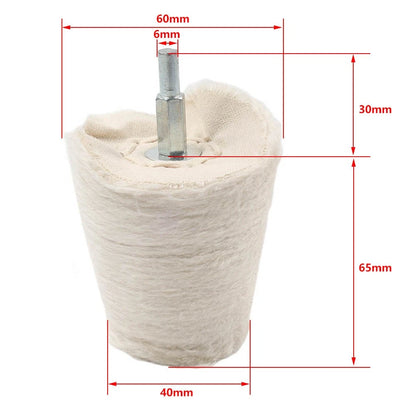65mm Soft Wool Buffing Pad Wheel for Car Polishing Drill Rotary Tool