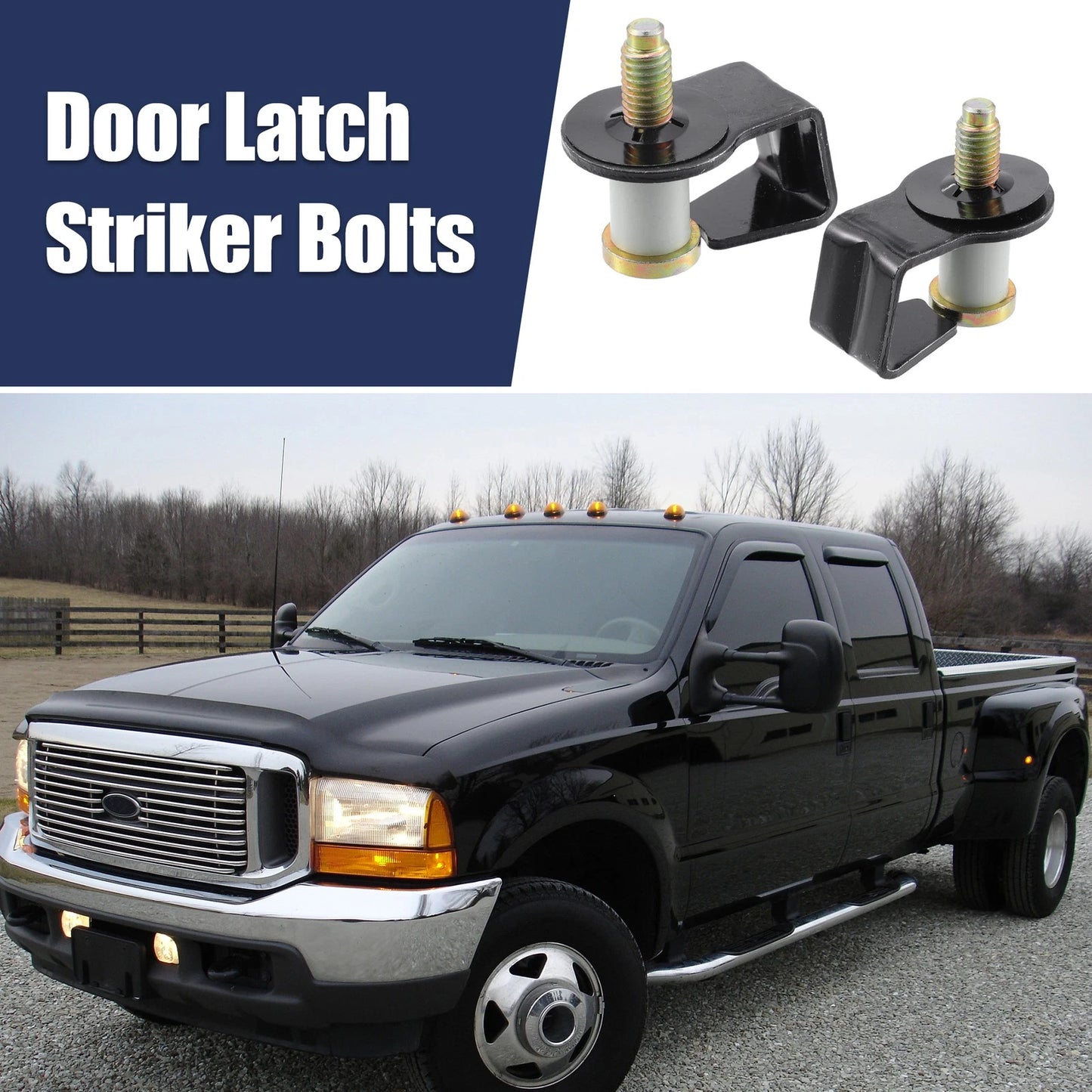 2 x Car Door Latch Lock Bolts for Ford Bronco (1984-1996)