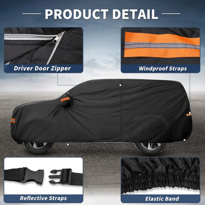 Waterproof Car Cover with Driver Door Zipper for Toyota Grand Highlander (2024)