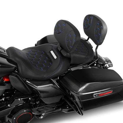 Driver & Passenger Seat Pad Backrest for Harley CVO Street Glide (2009-2023)