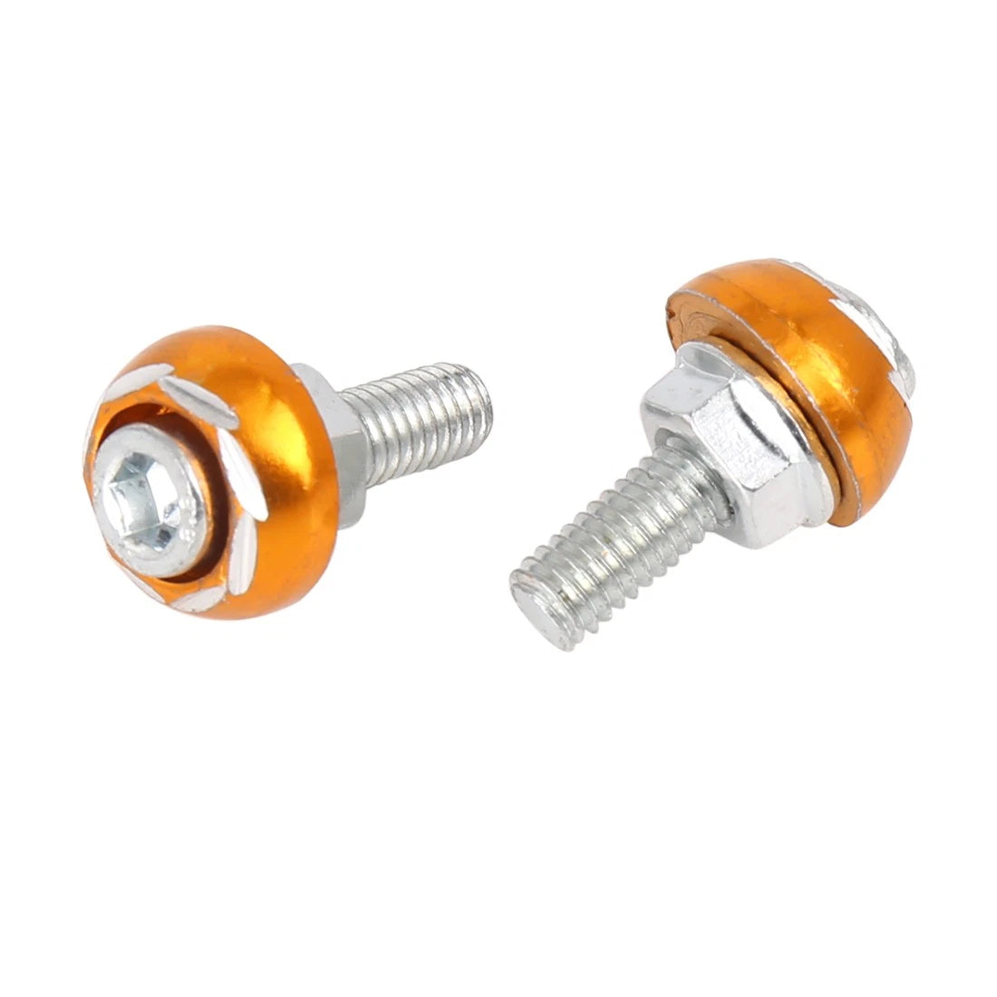 4pcs 6mm Metal Motorcycle License Plate Frame Bolt Fastener Gold Tone for Moto