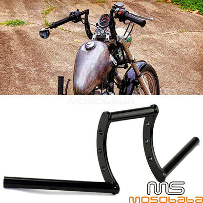 1" Black Handlebar Drag Z Bar for Harley Dyna Softail Sportster