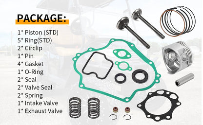 Engine Rebuild Kit Piston Gasket Valve for Club Car FE290 Golf Cart
