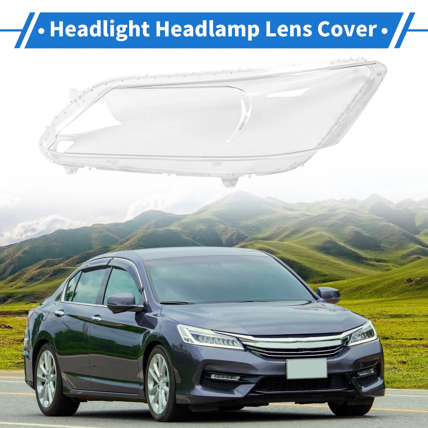 Car Front Left Headlight Lens Cover for Honda Accord (2013-2016)