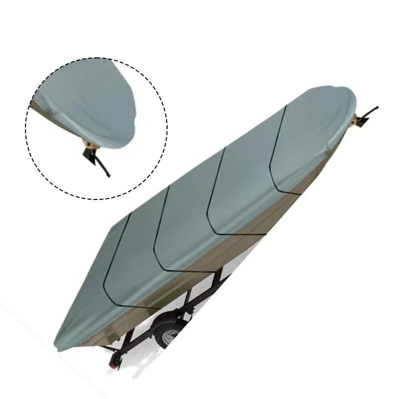 Heavy Duty Boat Cover 426x177cm with Windproof Belts for Outdoor Use
