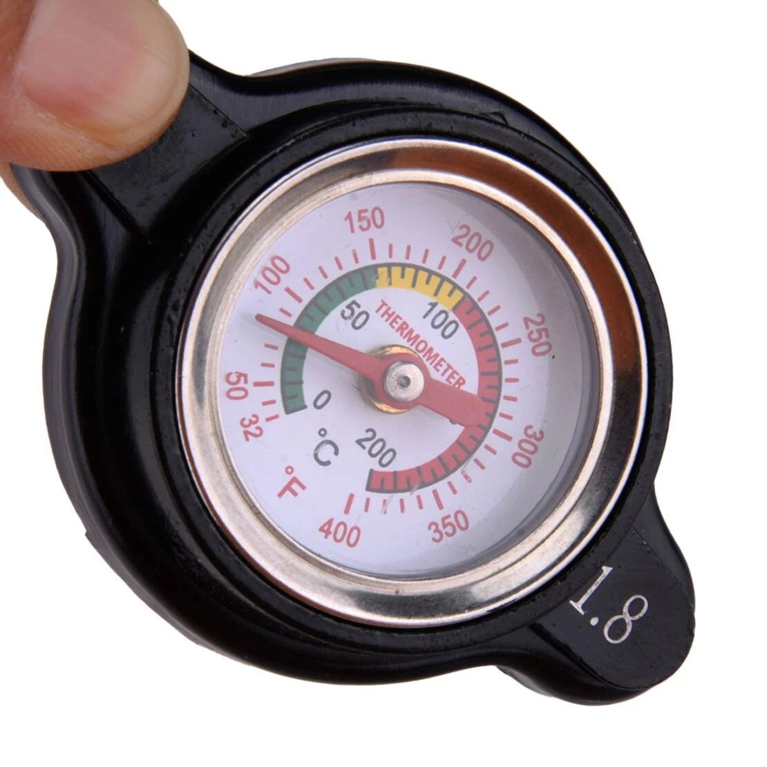 High Pressure 1.8 Bar Radiator Cap with Temperature Gauge for Car