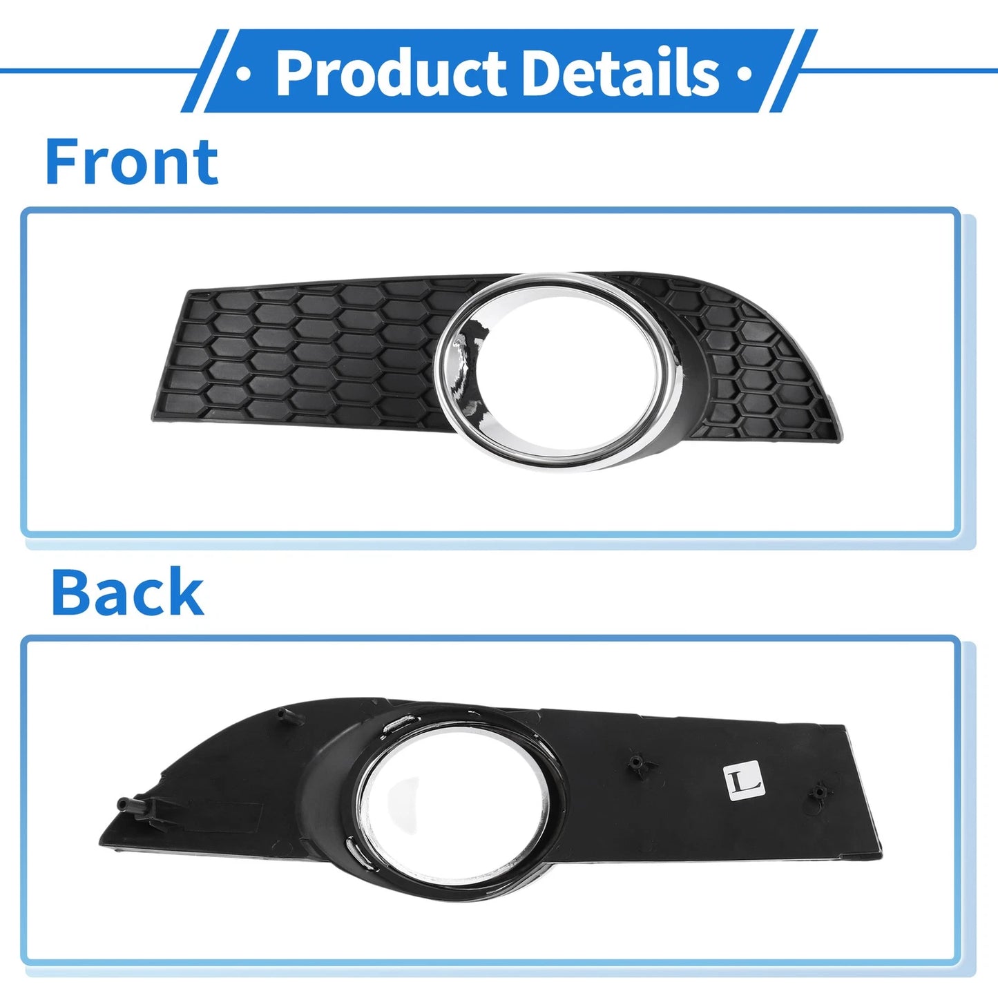 1 Pc Car Front Left Fog Light Grill for Chevrolet Aveo (2008 - 2010)