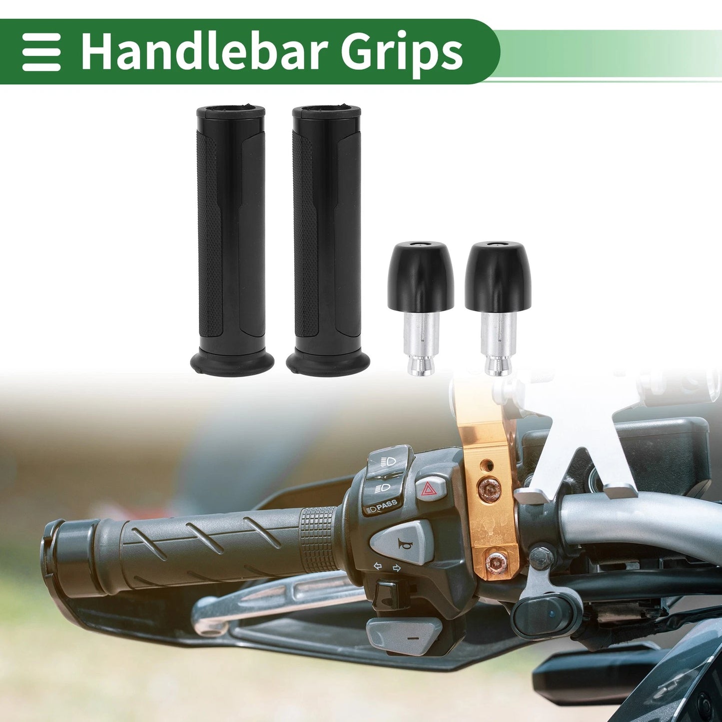 7/8" 22mm Hand Grips Cover Set for Motorcycle
