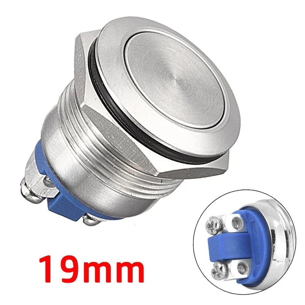 19mm IP67 Boat Horn/Starter Switch Circular Momentary Push Button Waterproof
