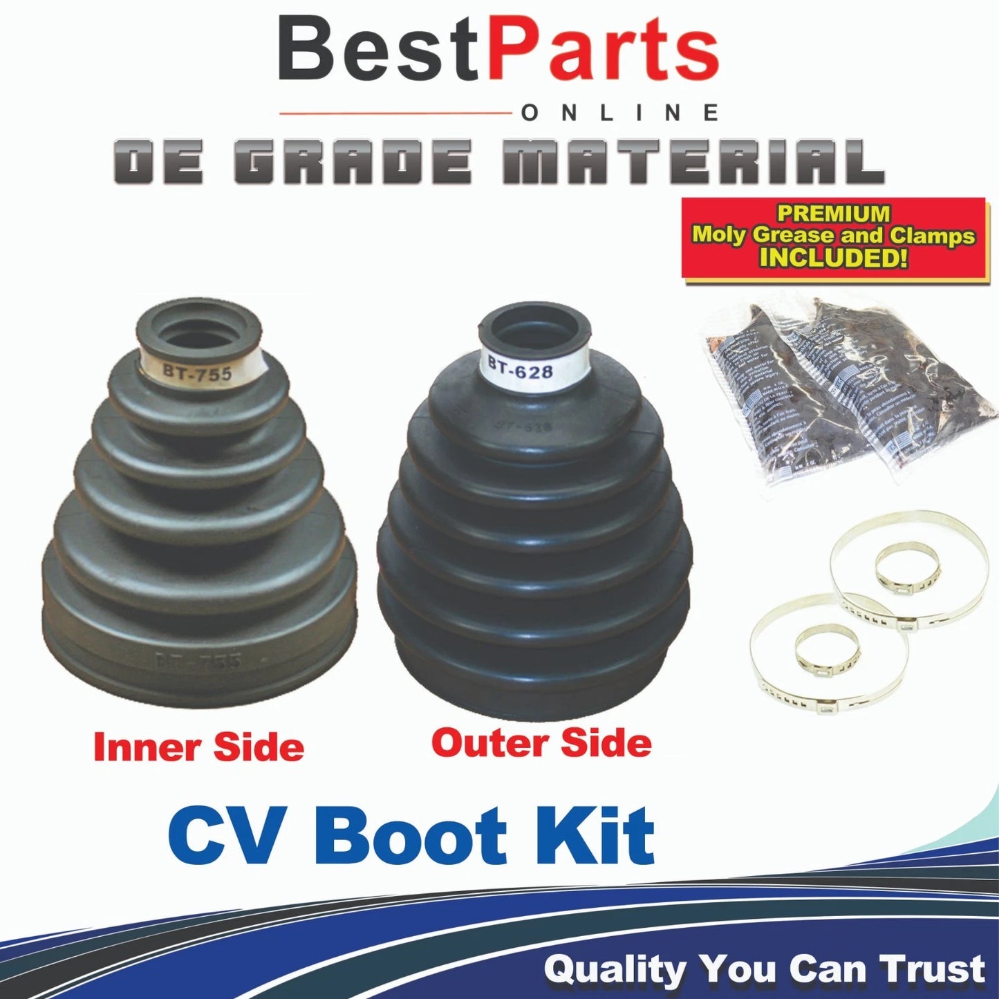 CV Axle Boot Kit / 2 x / Inner & Outer for Toyota Celica (2002–2005)