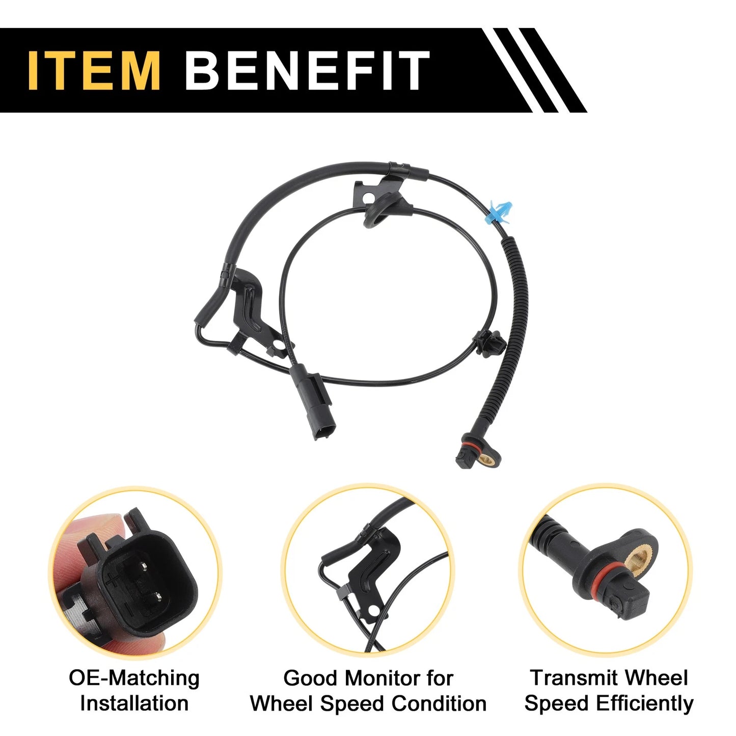 ABS Wheel Speed Sensor for Dodge Caliber Rear Left (2007 - 2007)