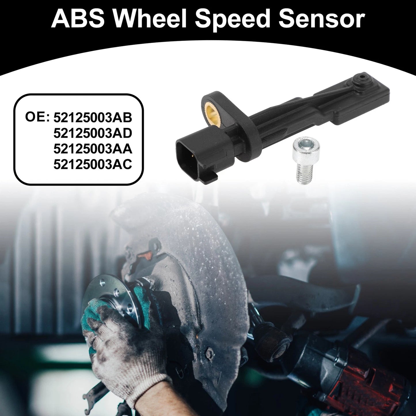 ABS Wheel Speed Sensor Kit for Jeep (1 Pc Rear Left/Right) (2007-2018)