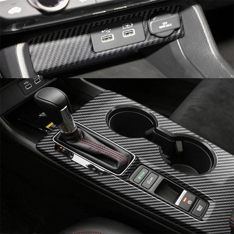 23 Pcs Carbon Fiber Interior Trim Stickers for Honda Civic 11th (2022–2025)