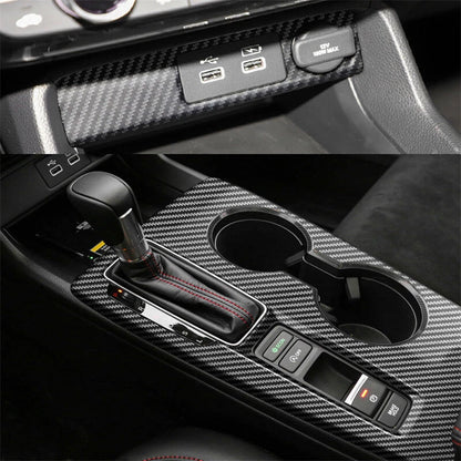 23 Pcs Carbon Fiber Interior Trim Stickers for Honda Civic 11th (2022–2025)