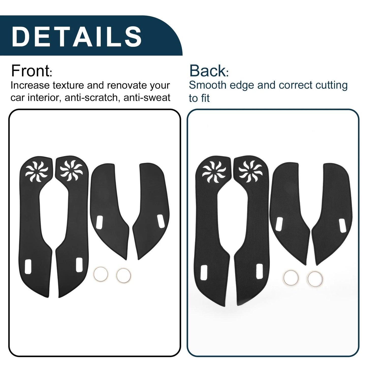 Car Door Anti Kick Pad Protector for Honda Accord (2008-2013) 1 Set