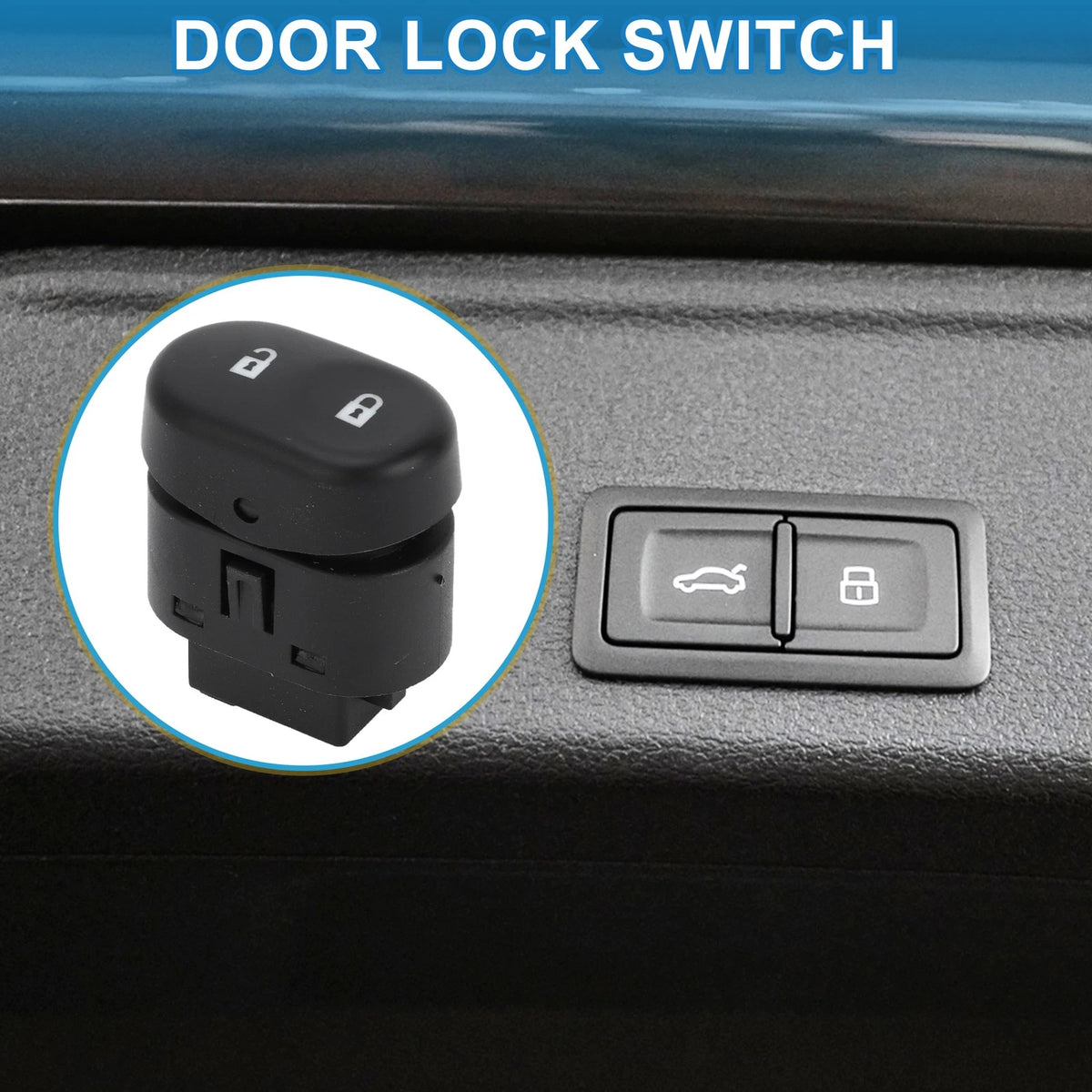 Door Lock Switch for Chevrolet Malibu Plastic Metal (2008-2009)