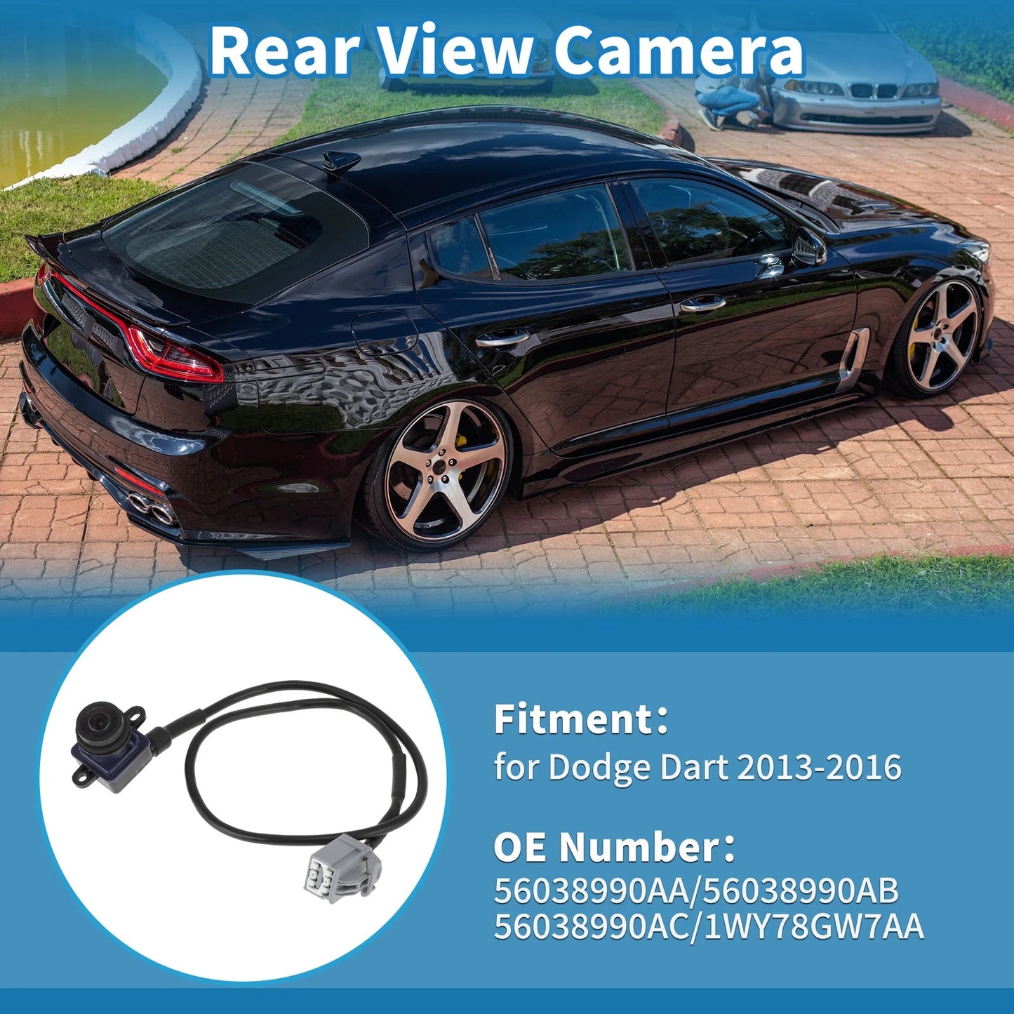 Rear View Park Assist Backup Camera for Dodge Dart (2013 - 2016)