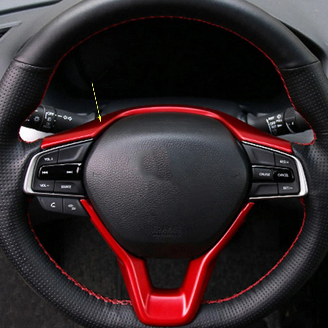 Red Top Steering Wheel Cover Bezel for Honda Accord 10th Gen (2018-2021)
