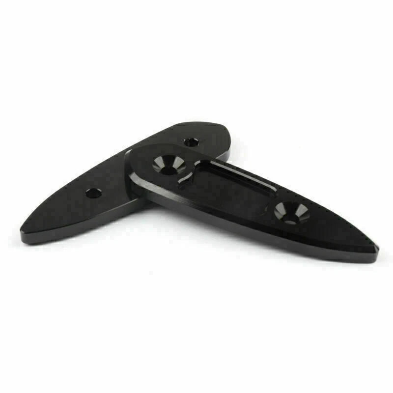 CNC Mirror Caps for Yamaha YZF R3 (2015-2016), R25 (2013-2015) Black