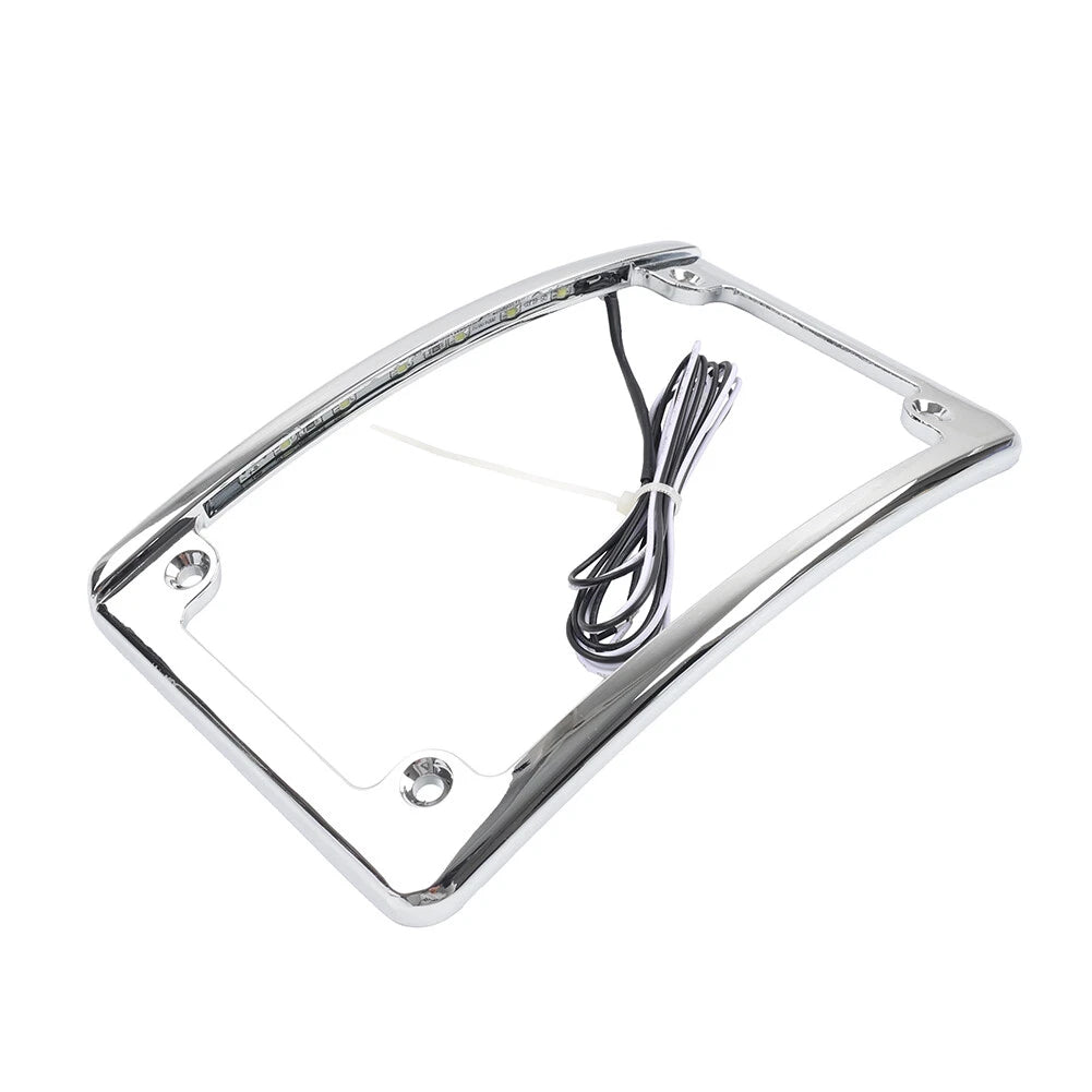 Rear License Plate Frame Bracket with Light for Harley Touring Glide (2009-2023)