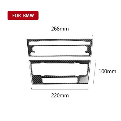 Carbon Fiber Center Console CD Player Panel Cover Trim fit For BMW 3 E90 05-12