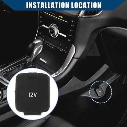 12V Console Power Outlet Cover Cap for Ford Edge F-150 F-250 F-350 (2015-2023)