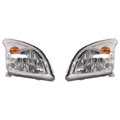 2 x Chrome Headlights for Toyota Prado GRJ120 KDJ120 KZJ120 (2003–2009)