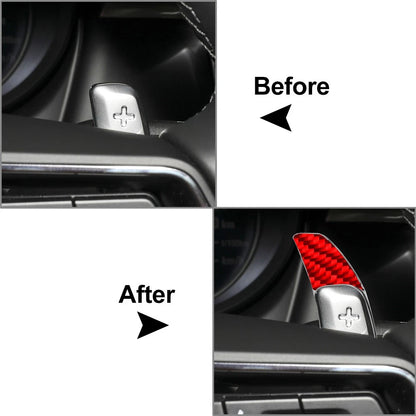 Red Steering Wheel Shifter Paddle Extensions for Porsche Macan 911 Panamera