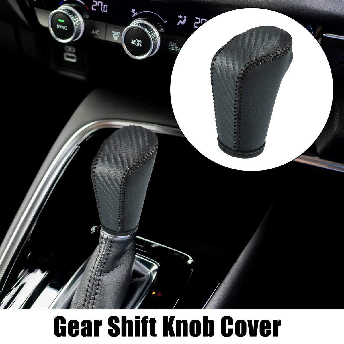 Carbon Fiber Gear Shift Knob Cover for Honda Accord
