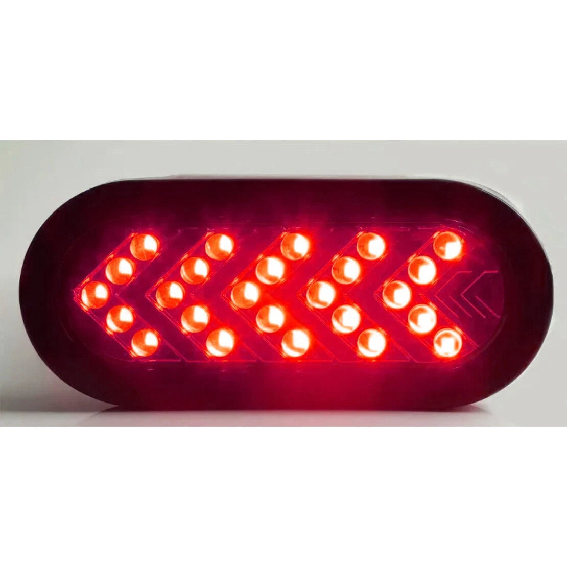 Red LED Oval Side Marker Turn Signal Lights for Car Truck Trailer