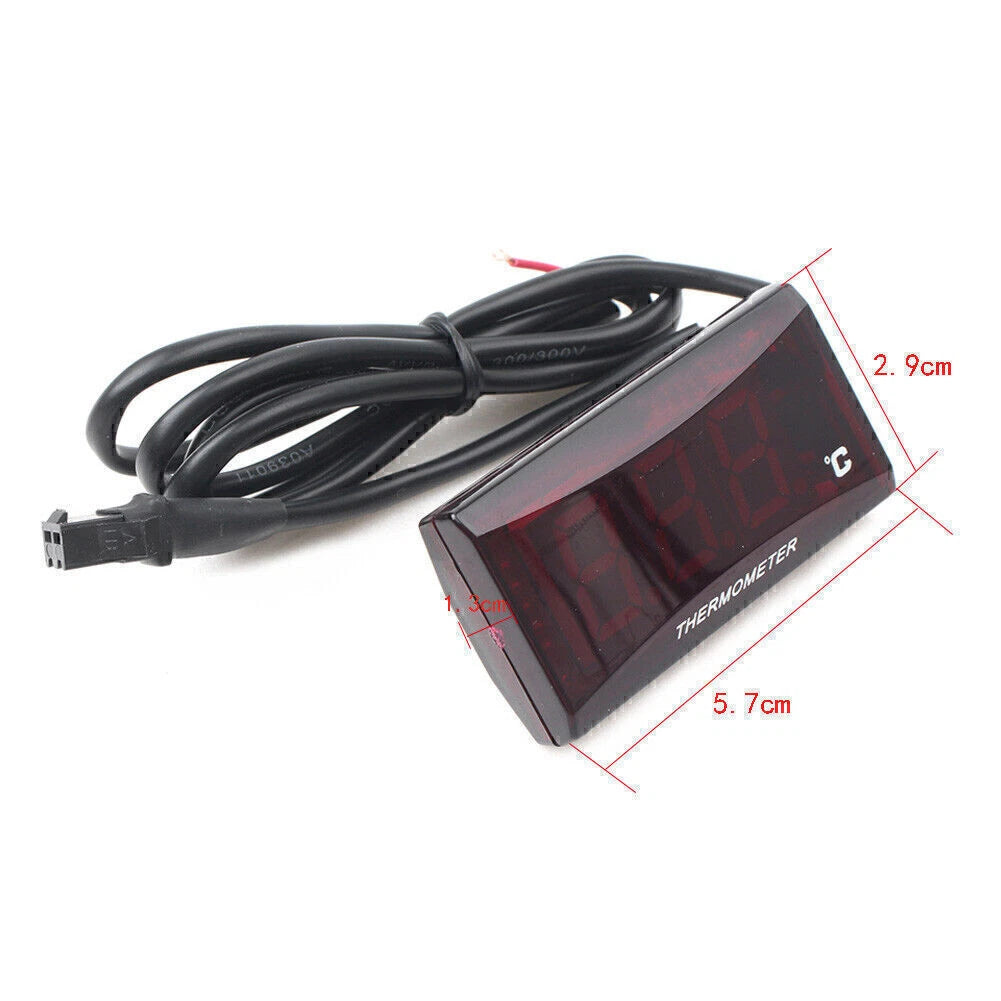 Digital Water Temperature Gauge for Racing Scooter - Red/Blue