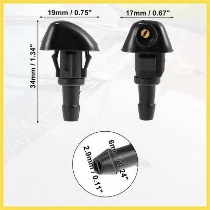 2 x Windshield Wiper Washer Nozzles for Honda Civic (2006-2011)